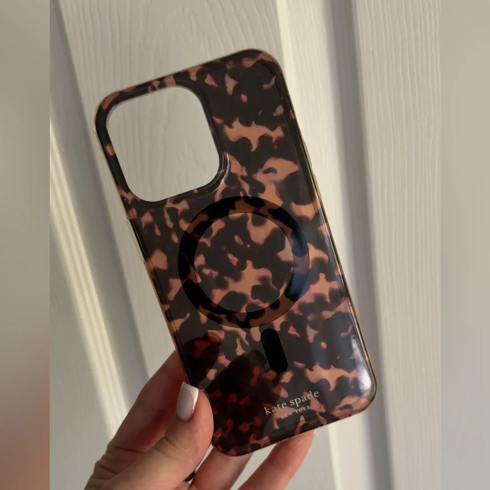 kate spade Tortoiseshell Print iPhone Case in Black and Brown